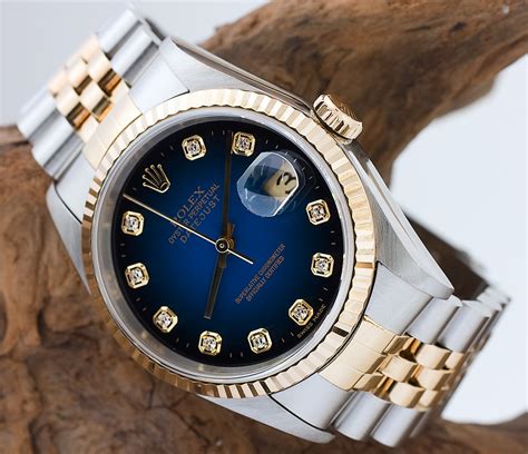 rolex acciaio e brillanti|oro metallici 28mm.